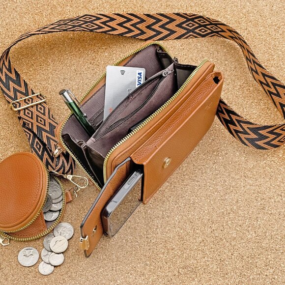 Artizanni Womens Crossbody Wallet Phone Case, Vegan Leather BLACK FRIDAY CYBER M - Picture 4 of 5